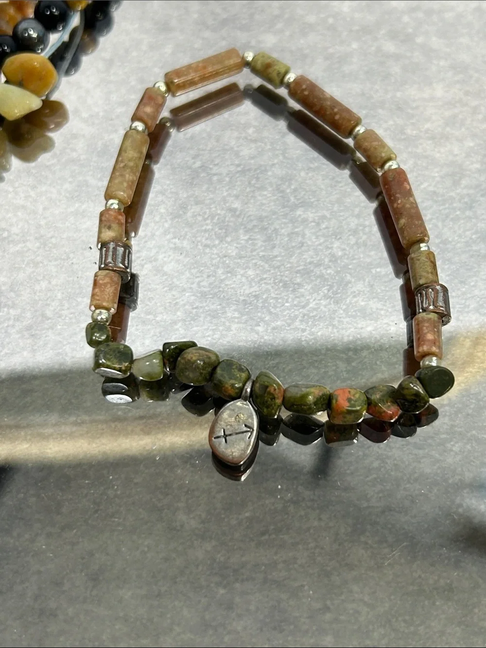 Bundle of 8 Multi-Color Stone Beaded Stretch Bracelets
